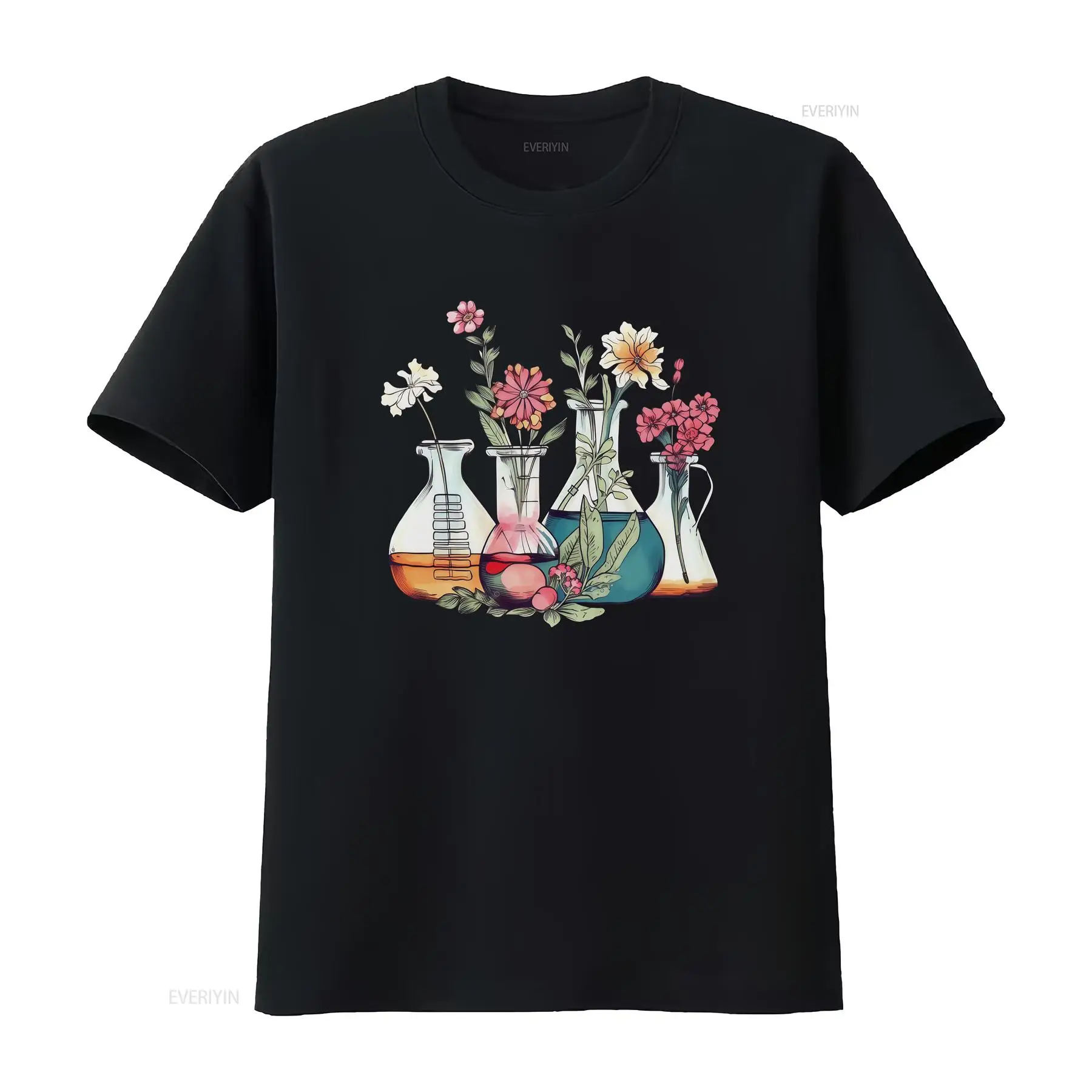Medical Laboratory Technician - Labor-T-Shirt mit Blumenmuster, Bechergläser, Chemie, Labor,